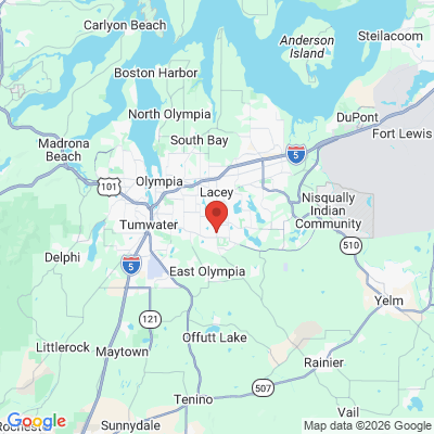 Map to Kevin D Fedak DDS office in Lacey, WA