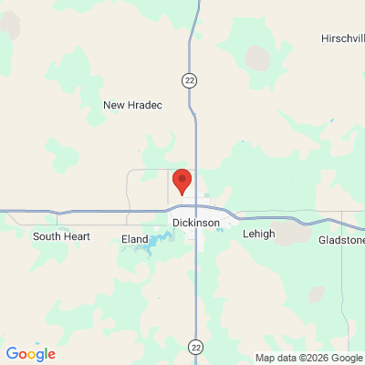 Map to  office in Dickinson, ND