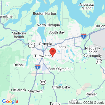 Map to Kamkar Family & Gentle Dentistry, PLLC  office in Olympia, WA