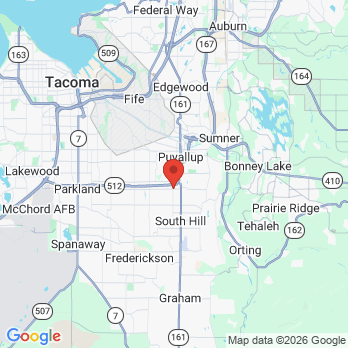Map to Pla & Watts Endodontics office in Puyallup, WA