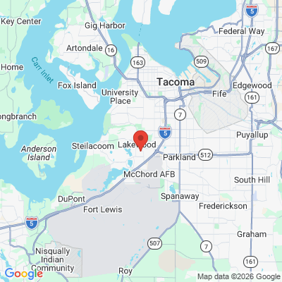 Map to  office in Lakewood, WA