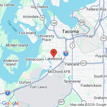 Map to Drew Dentistry office in Lakewood, WA