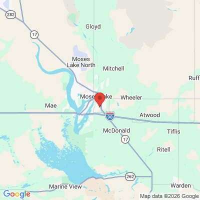 Map to  office in Moses Lake, WA