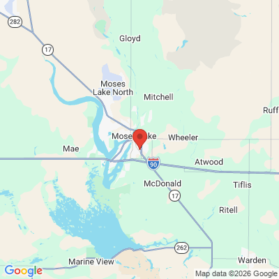 Map to  office in Moses Lake, WA