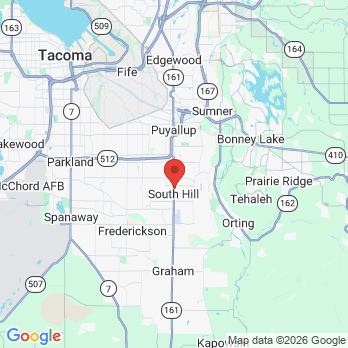 Map to Puyallup Park Dental office in Puyallup, WA
