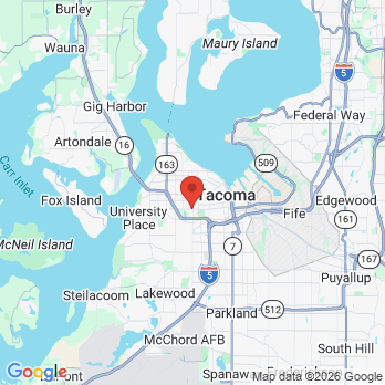 Map to Everlast Dentistry office in Tacoma, WA