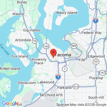 Map to berg Dental Group office in Tacoma, WA