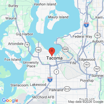 Map to Tacoma Dentistry office in Tacoma, WA