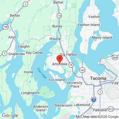 Map to  office in Artondale, WA