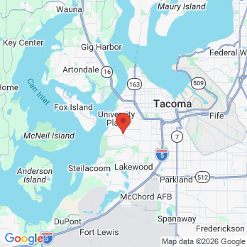Map to Bridgeport Family Dentistry office in University Place, WA
