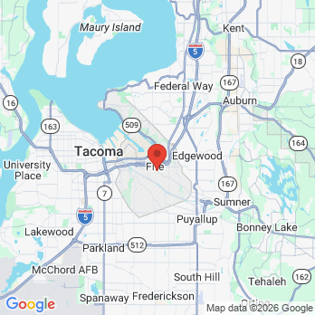 Map to Distinctive Dentistry office in Tacoma, WA