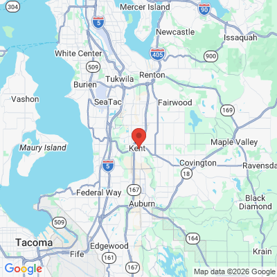 Map to  office in Kent, WA