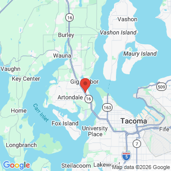 Map to Cedarbrook Dental office in Gig Harbor, WA