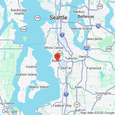 Map to Calvo-Waldbaum Toni DDS office in Burien, WA