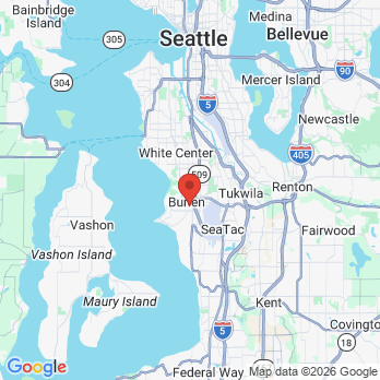 Map to Cooper Dental office in Burien, WA