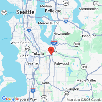 Map to Advanced Endodontics office in Renton, WA