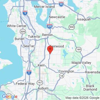 Map to Freelove Orthodontics & Smile Design office in Kent, WA