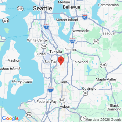 Map to  office in Kent, WA