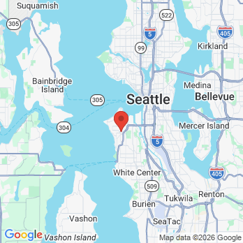 Map to Holliday Dental Wellness office in Seattle, WA