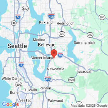 Map to Factoria Dentistry office in Bellevue, WA