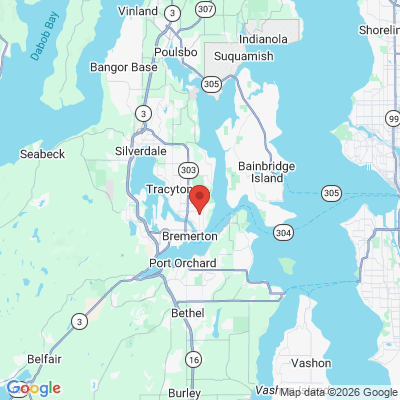 Map to Amanda G. Mayes Dentistry office in Bremerton, WA