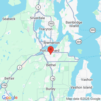 Map to Comfort Dental Port Orchard office in Port Orchard, WA