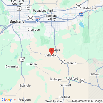 Map to  office in Valleyford, WA