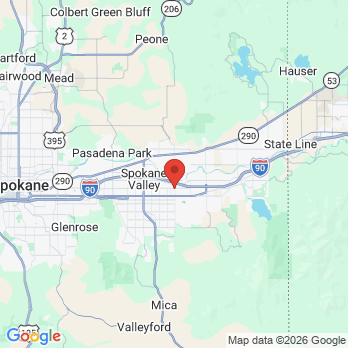 Map to Dentistry for Children office in Spokane Valley, WA