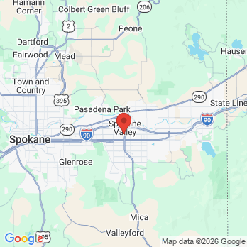 Map to Broadway Heights Dental office in Spokane Valley, WA