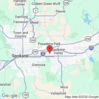 Map to PNW Prosthodontics office in Spokane Valley, WA