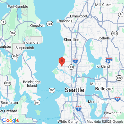 Map to Jorg Family Dentistry office in Seattle, WA