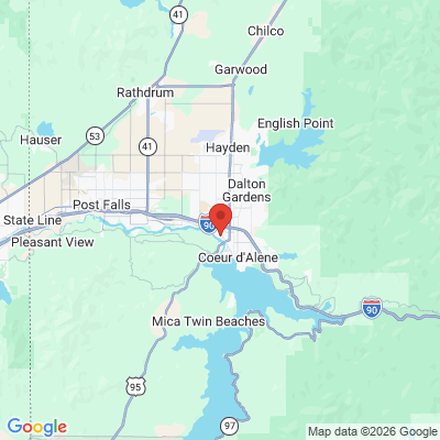 Map to  office in Coeur D'alene, ID