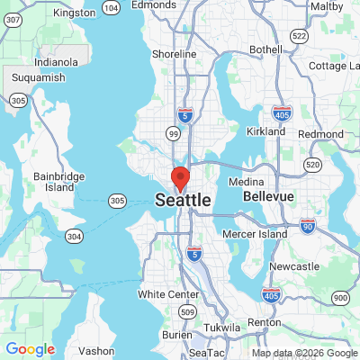 Map to Seattle Dentistry office in Seattle, WA