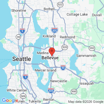 Map to Abella Dental office in Bellevue, WA