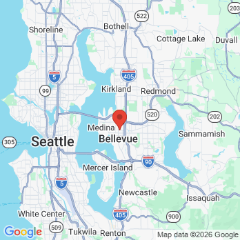 Map to Bellevue Implant & Cosmetic Dentistry office in Bellevue, WA
