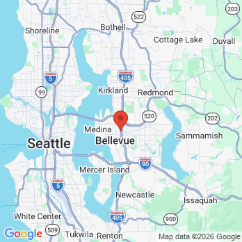 Map to Bellevue Commons Endodontics office in Bellevue, WA
