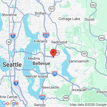 Map to Bel Mod Dental office in Bellevue, WA