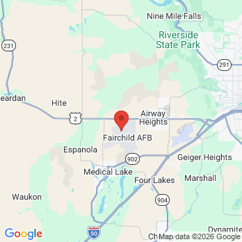 Map to Jai Jinendra Dental Hospital office in Fairchild Air Force Base, WA