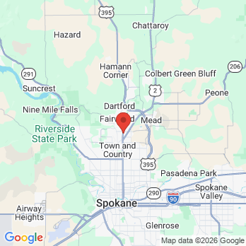 Map to Dynamic Dental Care office in Spokane, WA