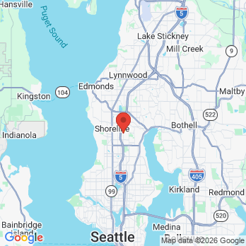 Map to A Northwest Dental office in Shoreline, WA