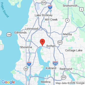 Map to Northshore Dental office in Kenmore, WA