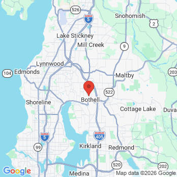 Map to Bothell Endodontics office in Bothell, WA