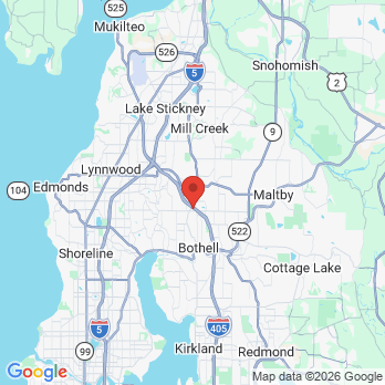 Map to Hamamoto Dentistry office in Bothell, WA