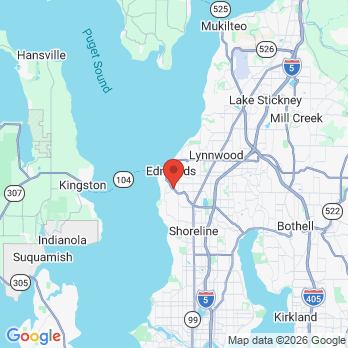 Map to Paul A. Cook, DDS office in Edmonds, WA
