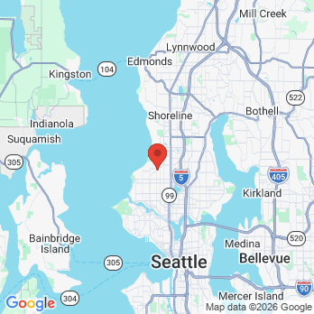 Map to Jennifer Pichler DDS & Jennifer Ward DMD (Dental Care at Carkeek Park) office in Seattle, WA
