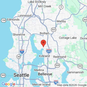Map to Manson Dentistry office in Kirkland, WA