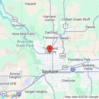 Map to Dr. Readel D.D.S. P.S. office in Spokane, WA