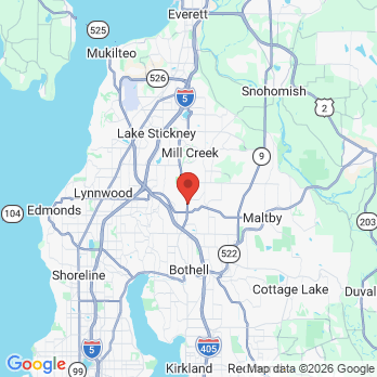Map to DMG Dental Design office in Bothell, WA