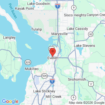 Map to Everett Dentistry office in Everett, WA