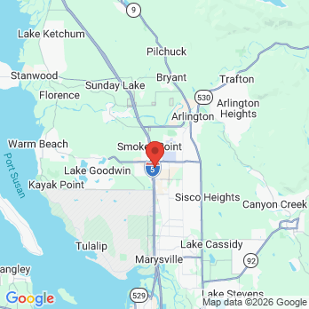 Map to Pilchuck Dental office in Arlington, WA